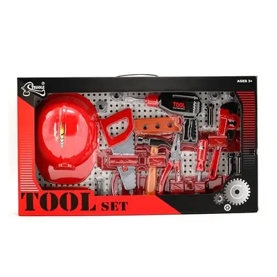 Trusa de scule copii, Tegole, Pentru atelier, Cu casca, 3 ani+, Multicolor BYN560571