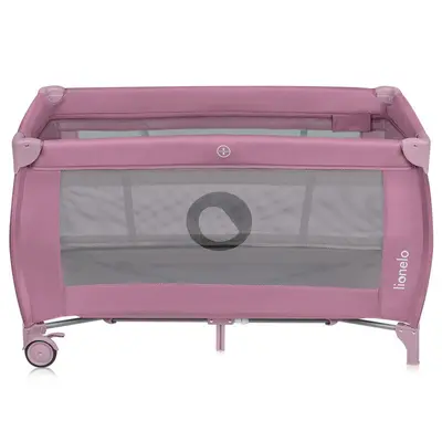 &nbsp;Patut pliant, Lionelo, Stefi Plus, Cu doua nivele, Cu intrare laterala cu fermoar, 2 roti, 120 x 60 cm, Conform cu standardul european de securitate EN 716, Roz BYNLO-STEFI_PLUS_PINK_MAGNOLIA