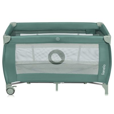  Patut pliant, Lionelo, Stefi Plus, Cu doua nivele, Cu intrare laterala cu fermoar, 2 roti, 120 x 60 cm, Conform cu standardul european de securitate EN 716, Verde Olive BYNLO-STEFI_PLUS_GREEN_OLIVE