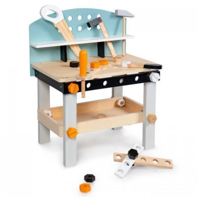 Banc de lucru din lemn pentru copii cu 38 accesorii ecotoys 1178 edeedi1178