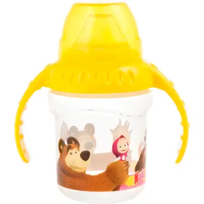 Cana cu maner 4 luni First Sips Masha and The Bear Lulabi 8053400 BBJ8053400_Galben