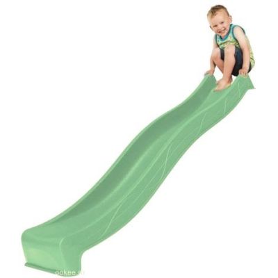 Tobogan 2.90 m sline hdpe verde pastel kbt cu duza de apa - okekbt402.015.017.001