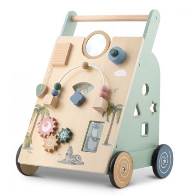 Antemergator educational din lemn cu diverse activitati, 33 x 33 x 50 cm, nukido nk-857 edeedi785700