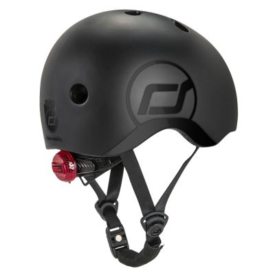 Casca De Protectie Pentru Copii, Sistem De Reglare Magnetic Cu Led, Xxs-s, 45-51 Cm, 1 An+, Black, Scoot  Ride Pjb047