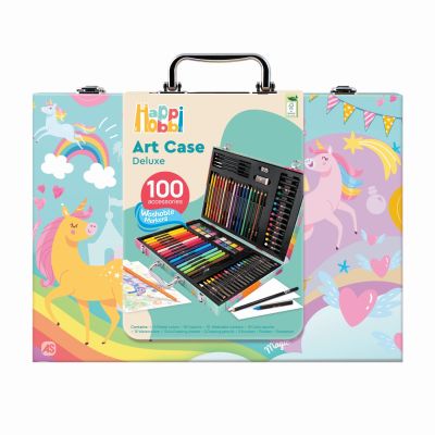HAPPI HOBBI ART CASE SET DE DESEN DELUXE CU 100 DE ACCESORII UNICORN VIV1038-82058