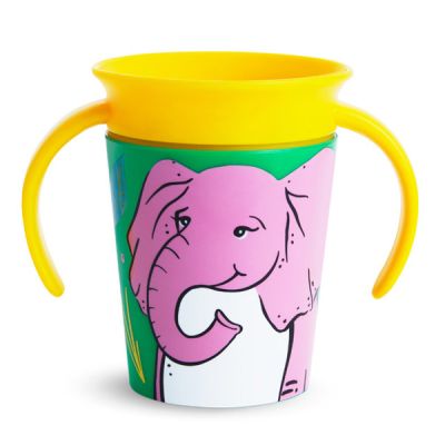 Munchkin Cana Miracle 360, Cu Manere, WildLove, 177ml, 6L+ ELEPHANT