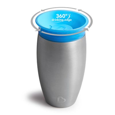 Munchkin Cana Miracle 360, Stainless Steel, 296ml, 12L+ GREEN