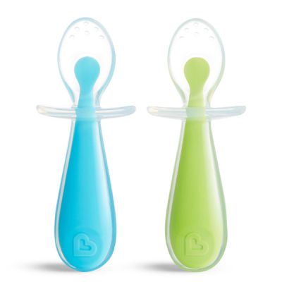 Munchkin Lingurite Pentru Bebelusi, Gentle Scoop, Set 2 Buc., 6L+ BLUE/GREEN
