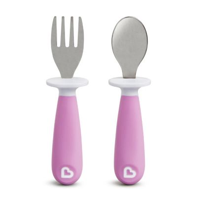 Munchkin Set Furculita Si Lingurita Pentru Copii, Raise, Set 2 Buc., 12L+ LIGHT PURPLE