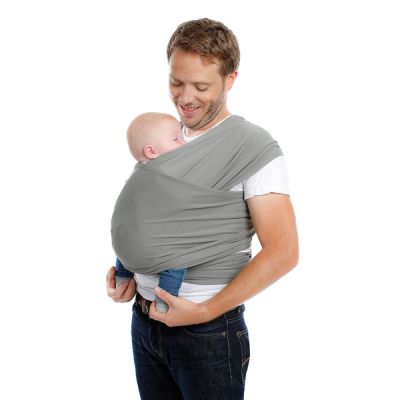 Sistem De Purtare Wrap Elastic Babylonia Tricot Slen Cool, 3.5kg-15kg. MOON MIST GREY