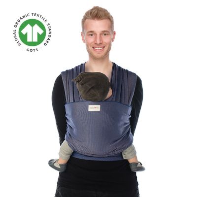 Sistem De Purtare Wrap Elastic Babylonia Tricot Slen Design, 3.5kg-15kg. BLUE STIPPLE