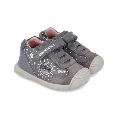 Adidasi Primii Pasi pentru Copii Biomecanics 241109, gri (Marime: 22 (13,5-14,1 cm)) JEM241109-B-22