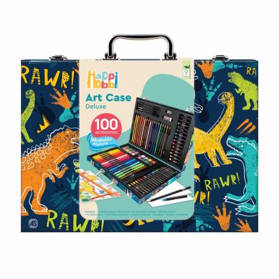 HAPPI HOBBI ART CASE SET DE DESEN DELUXE CU 100 DE ACCESORII DINOZAUR VIV1038-82059