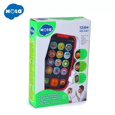 Primul Meu Telefon Smart Cu Muzica Si Lumini, +1 An, Roz, Hola Pjbc1814