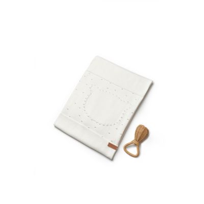 Paturica cu ursulet pentru nou nascut, 100% bumbac organic, TeddyBear, BabyCosy, ecru JEMBC-CSY8131