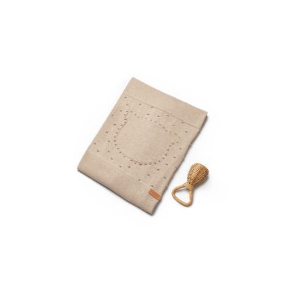 Paturica cu ursulet pentru nou nascut, 100% bumbac organic, TeddyBear, BabyCosy, maro JEMBC-CSY8132
