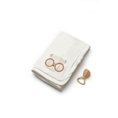 Paturica pentru nou nascut, 100% bumbac organic, TeddyBear, BabyCosy JEMBC-CSY8130