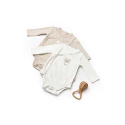 Set 2 body-uri cu maneca lunga petrecute, TeaddyBear, BabyCosy (Marime: 6-9 luni) JEMBC-CSY8103-6
