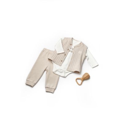Set 3 piese: body, pantaloni si vestuta TeddyBear, BabyCosy, 100% bumbac (Marime: 6-9 luni) JEMBC-CSY8115-6