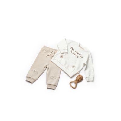 Set bluzita si pantaloni TeddyBear, 100%bumbac organic, BabyCosy (Marime: 6-9 luni) JEMBC-CSY8112-6