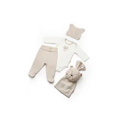 Set cadou nou nascut 5 piese, TeddyBear, BabyCosy, marime 0-3 luni JEMBC-CSY8134