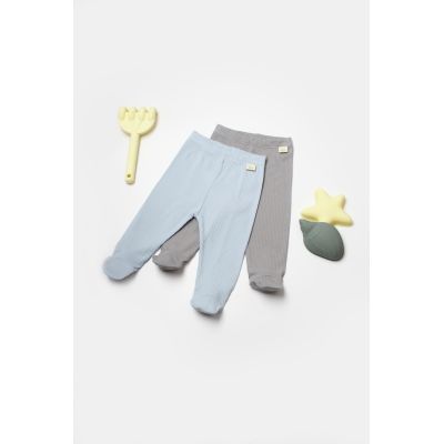 Set 2 pantaloni Bamboo, blue, BabyCosy, 50%bumbac+50% bambus (Marime: 6-9 luni) JEMBC-CSYB9029-6