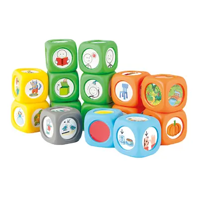 Set 15 cuburi cu povesti story cubes cu ghid pedagogic si suport audio in limba romana - okeakr20048