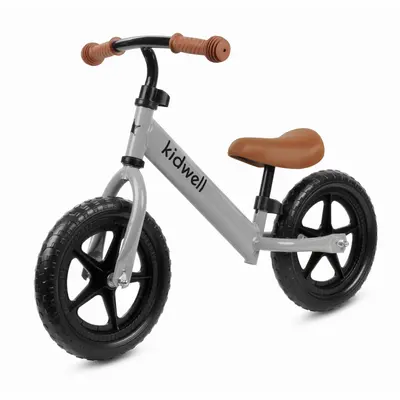 Bicicleta De Echilibru Fara Pedale Pentru Copii, Reglabila Si Roti Late Eva De 12  , Rebel Gray, Kidwell Pjbrobireb15a0