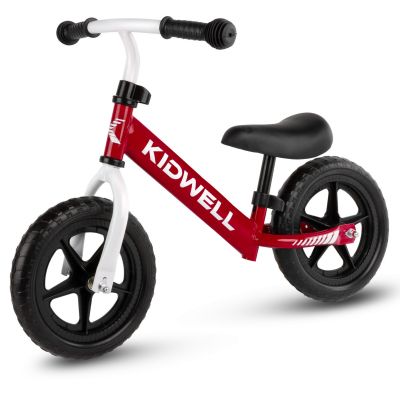 Bicicleta De Echilibru Fara Pedale Pentru Copii, Reglabila Si Roti Late Eva De 12  , Rebel Red, Kidwell Pjbrobireb17a0