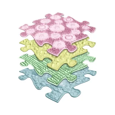 Covoras ortopedic senzorial puzzle set pastel start - okemfk-094