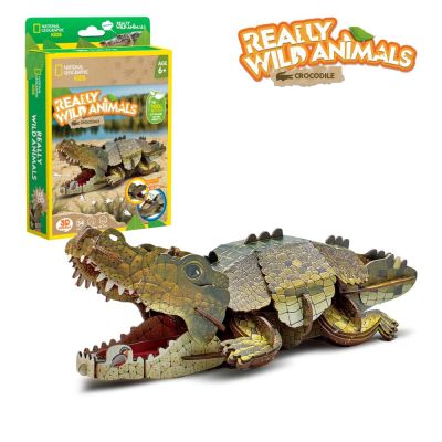 Cubic Fun - National Geographic Animale Salbatice Puzzle 3D Crocodil 54 piese ARTCUDS1076h