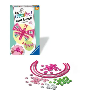 Ravensburger - Be Creative Set mini de creatie din perle fluture si larva ARTRVSAC18249