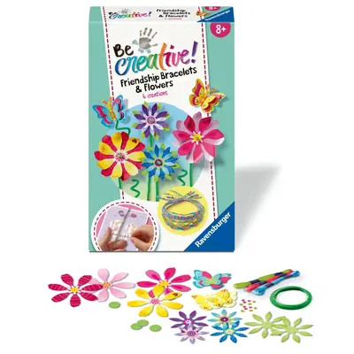 Ravensburger - Be Creative Set mini de creatie flori si bratari ARTRVSAC23963