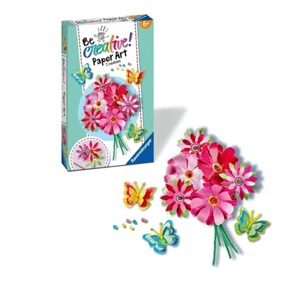 Ravensburger - Be Creative Set mini de creatie flori si fluturi din hartie ARTRVSAC23678