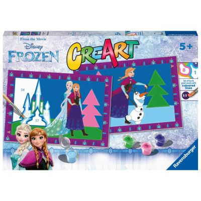Ravensburger - CreArt pictura pe numere pentru copii 2 sabloane Disney Frozen ARTRVSPBN23555
