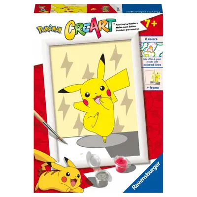 Ravensburger - CreArt pictura pe numere pentru copii Pickachu ARTRVSPBN20241