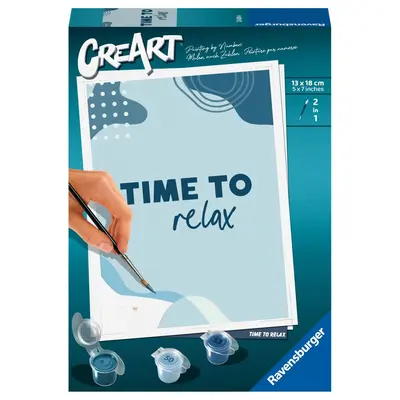 Ravensburger - CreArt pictura pe numere pentru copii Time to relax ARTRVSPBN23608