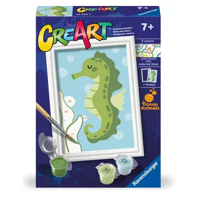 Ravensburger - CreArt pictura pe numere pentru copii calut de mare prietenos ARTRVSPBN23880