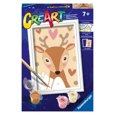 Ravensburger - CreArt pictura pe numere pentru copii cerb dragut ARTRVSPBN23606