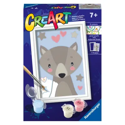 Ravensburger - CreArt pictura pe numere pentru copii lup dragut ARTRVSPBN23605