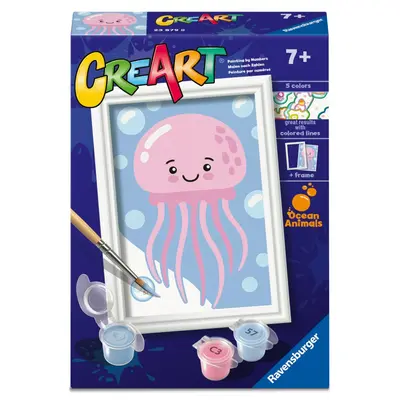 Ravensburger - CreArt pictura pe numere pentru copii meduza prietenoasa ARTRVSPBN23879