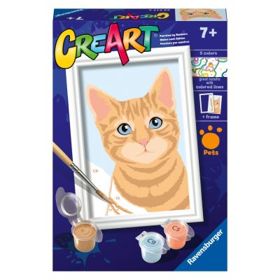 Ravensburger - CreArt pictura pe numere pentru copii pisicuta portocalie ARTRVSPBN23717
