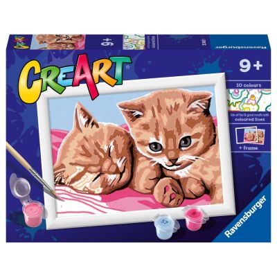 Ravensburger - CreArt pictura pe numere pentru copii pisicute prietene ARTRVSPBN23562