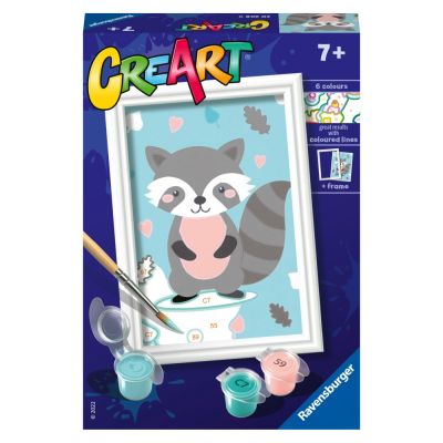 Ravensburger - CreArt pictura pe numere pentru copii raton dragalas ARTRVSPBN20208