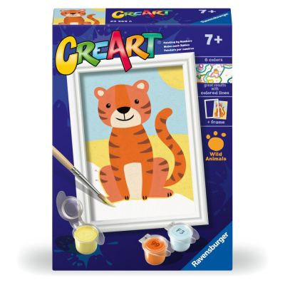 Ravensburger - CreArt pictura pe numere pentru copii tigru salbatic ARTRVSPBN23969