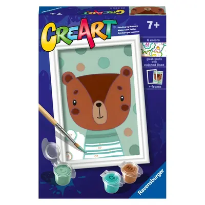 Ravensburger - CreArt pictura pe numere pentru copii ursulet dragut ARTRVSPBN23603