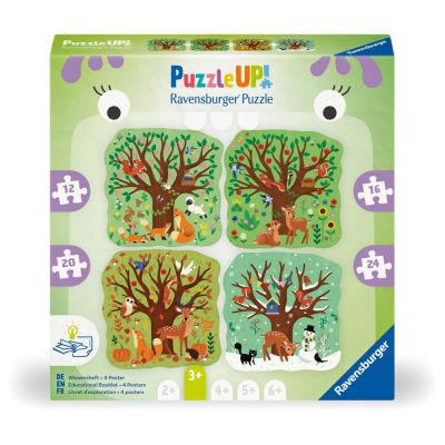 Ravensburger - Puzzle Up anotimpuri 4 puzzle contur 12 16 20 24 piese ARTRVSPC04002