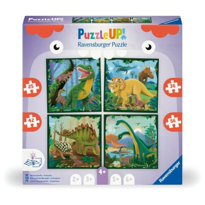 Ravensburger - Puzzle Up dinozauri 4 puzzle 25 36 42 56 piese ARTRVSPC04003