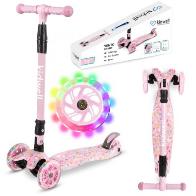 Trotineta Copii Pliabila, Reglabila, Roti Luminoase, Vento Candy, 3+ Ani, Pana La 50 Kg, Kidwell Pjbhubaven01a7