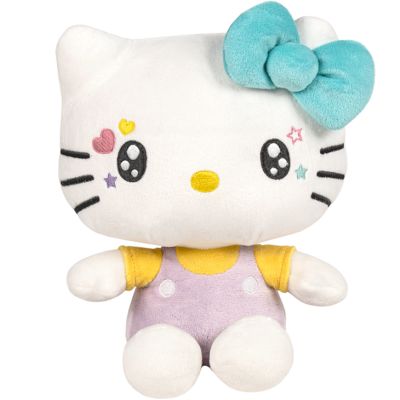 Jucarie din plus Hello Kitty In Your Eyes cu salopeta lila, 22 cm